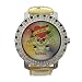 Rebel Tattoo Style Large Watch with Yellow Leather Band