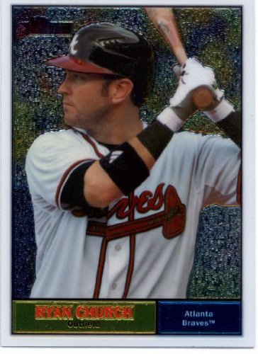 2010 Topps Heritage Chrome Refractors #C18 Ryan Church - Atlanta Braves (Serial #d to 561) (Baseball Cards)