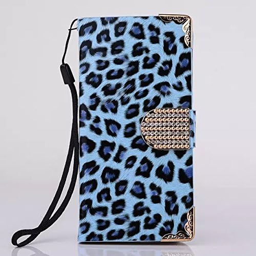 iPhone 5 Case,iPhone 5S Case,Candywe iPhone 5 leather,iPhone 5 leahter case,Leopard Pattern Design Slim Fit Flip Wallet Leather Case With Stand Case Cover For iPhone 5 5S With Strap 003
