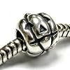 Queenberry (Free S/H) Petite Jack-O-Lantern Halloween Pumpkin Sterling Silver Bead For Pandora Troll European Charm Bracelets