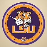 LSU Tigers Round Wall Clock