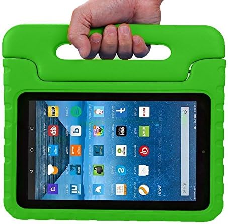 Fire 7 2015 Case - ANTS TECH Light Weight kids ShockProof Case Protective Cover Handle Stand for Amazon Fire 7 inch Display Tablet (5th Generation, 2015 Release Only)(Green)