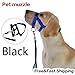Luckii Black Pet Adjustable Dog Muzzle Fabric Nylon Comfortable Soft No Bark Bite Chew Size:Black L