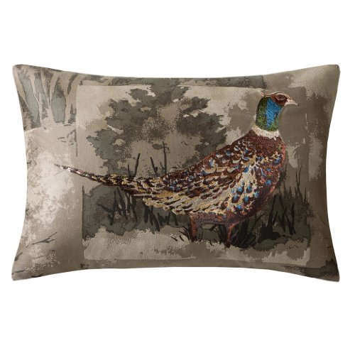 Woolrich Hadley Plaid Oblong Pillow, 12 by 18-Inch, Tan