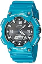 Casio Men's AQ-S810WC-3AVCF Tough Solar Analog-Digital Watch With Blue-Green Resin Band