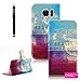 S6 Case,Galaxy S6 Case, Galaxy S6 Wallet Case, OMIU(TM) [Personalized Colorful Sea Design] Bran-new Stylish Slim Premium PU Leather Card Slots Stand Wallet Case Cover Fit For Samsung Galaxy S6, Sent Stylus,Screen Protector