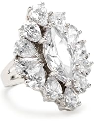 CZ by Kenneth Jay Lane Statement Cluster Cubic Zirconia Ring, Size 7