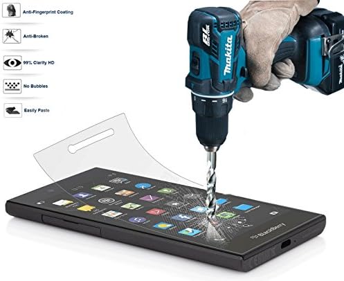 Blackberry Leap Screen Protector, PC Castle® Ultra-clear Tempered Glass Screen Protector, Touch-screen Accurate, Round Edge, Protect from Bumps, Drops, Scrapes and Marks, Easy Installation