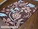 Kitchen & Housewares : Damask Brown/ Duck Egg Blue Large Modern Rug 120cmx170cm