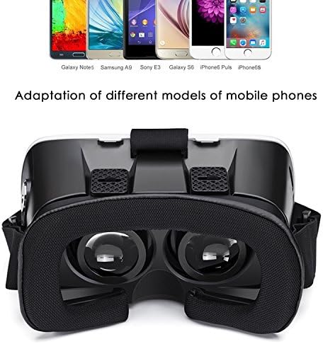 Wayli 3d Vr Virtual Reality Glasses with Head-mounted Headband Black Berry Mobile Smartphones Black