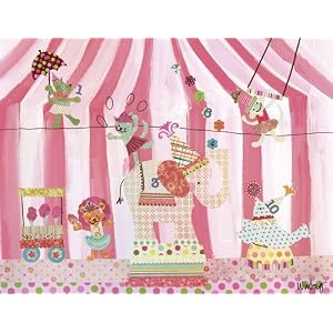 Oopsy Daisy Cotton Candy Counting Circus! 26x20 Canvas Art Image Wrap by 
