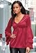 metrostyle Tiered Sleeve Blouse (RED PEPPER,20)