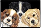 PEEPING PUPPIES DOORMAT Art by Sue Hall