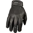 Fly Racing Rumble Perforated Men's Leather On-Road Motorcycle Gloves w/ Free B&F Heart Sticker Bundle - Black