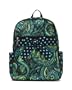 Belvah Quilted Blue Green Paisley Backpack Purse (11x13) - Chocolate Brown