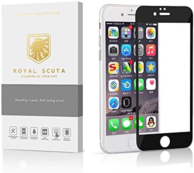 Royal Scuta Nano Cover Tempered Glass Screen Protector for iPhone 6 Plus &amp; 6S Plus Screen protectors (Black Nano Coating for iPhone 6 Plus &amp; 6S Plus)