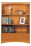 Madison Bookcase With Drawer Three-shlf 37w Honey Oak