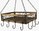 Produkt-Bild: VINTAGE DECKENKORB SPECKRING HOLZ KR&Auml;UTERKORB REGAL WURSTKRONE METALL VERZIERUNG