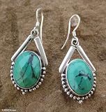 Earrings, 'Sky Charm' 0.7 W 1.6 L