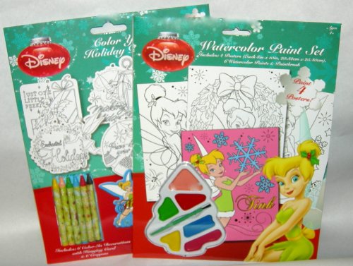 Disney Fairies Tinker Bell Holiday Paint & Color Gift Set