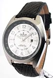 MENS CROTON LEATHER DRESS AQUAMATIC DATE WATCH CN307092BSDW
