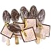 Gourmet Food : 6 Chocolate Belgian Chocolate Spoons: Luxury Chocolate Stirring spoons for Coffee, tea or milk!, Dark