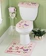 Cherry Blossom & Butterflies Pink Commode Set by Winston Brands