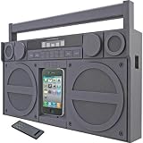 iHome iP4GZ Portable FM Stereo Boombox for iPhone/iPod (Gunmetal)