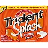 Trident Splash Orange Swirl, 9-Count (pack of 10)