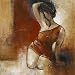 Kitchen & Housewares : Seated Woman II by Lanie Loreth. Art Print Poster FRAME IT.. 16 inches width by 16 inches height. Highest Quality Art Poster Print