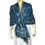 Women Shawl Tie Dye Print Wool Winter Accessory 80 x 35 inches