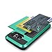 Galaxy S6 Edge Case, Vofolen Galaxy S6 Edge Wallet Case Card Holder ID Slot Hidden Pocket Dual Layer Hybrid Bumper Protective Slim Shell Anti-Shock Tough Rubber Armor Cover for Galaxy S6 Edge - Green