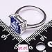 Weina Created Princess Cut Tanzanite Silver Filled Filled Fashion Ring Size 5 6 7 8 9 10 11 12 PR40