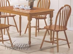Set Of 4 Farmhouse Design Oak Finish Chair Acs 20428oak