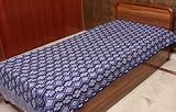 Blue Single-Bed Bedspread from Coimbatore - Pure Cotton
