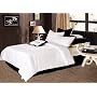 8 Pieces Luxurious Solid White Pleats Stripe Comforter Set Bed-in-a-bag for Full or Double Size Bedding