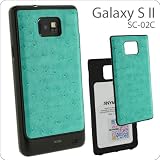 [docomo GALAXY S II (SC-02C)専用]オーストリッチレザー風バッテリーカバー(グリーン)ACS-L832GR