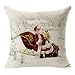 Pillowcase, Ammazona Christmas Linen Square Flax Throw Pillow Case Decorative Cushion Pillow Cover Home Decor (E)