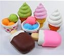Ice Cream Parlor Japanese Erasers - 7 Pc