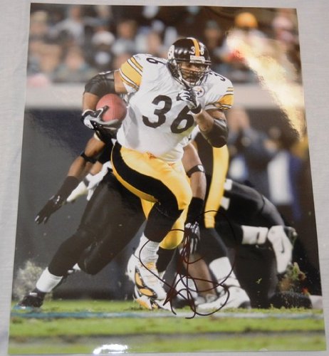 Jerome Bettis Autographed Pittsburgh Steelers 11x14 Photo W/PROOF, Picture Of Jerome Signing For Us, Super Bowl Champion, Notre Dame Fighting Irish