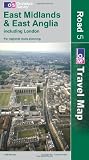 East Midlands and East Anglia Including London (OS Travel Map - Road Map) - Ordnance Survey