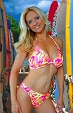 Pink Palms Hawaiian Couture Bra