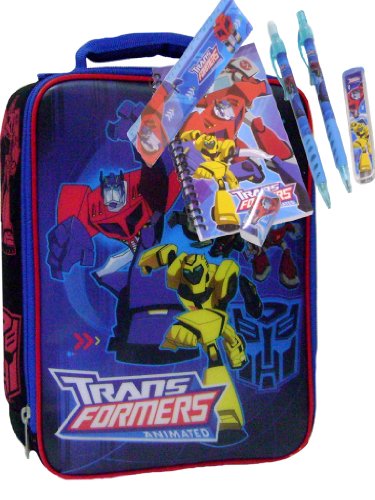 New Transformers Lunch Box Stationary Set And Pencil Case