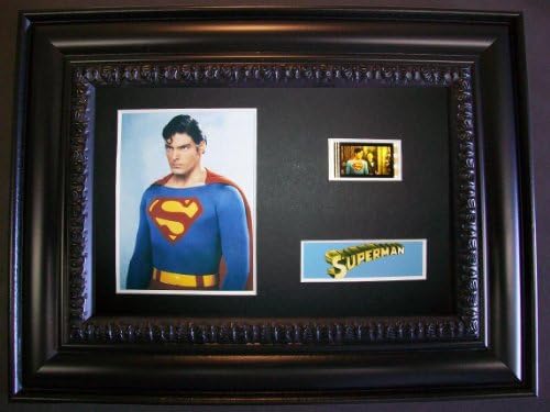 SUPERMAN Christopher Reeves Framed Film Cell Display Collectible Movie Memorabilia poster dvd