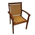 Stacking Wicker Arm Chair