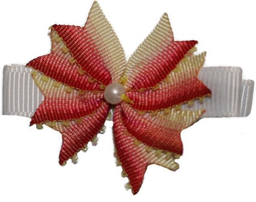 Click here to buy Posies Accessories Pearl Ribbons Hair Clippie Yellow Red White.