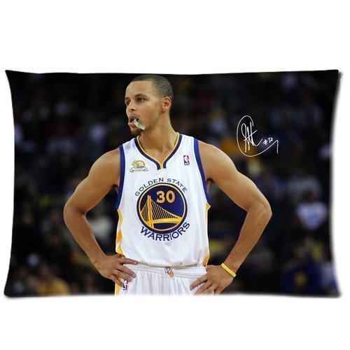 Green-Store Custom Home Decorative Golden State Warriors Stephen Curry Pattern Pillowcase Pillow Case Cover 20*30 Two Sides Print