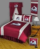 Colorado Avalanche NHL Queen Size Sidelines Collection Bedroom Set