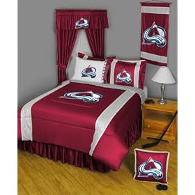 COLORADO AVALANCHE 6 pc QUEEN BEDDING SET Boys Comforter Sheets Sham NHL Hockey