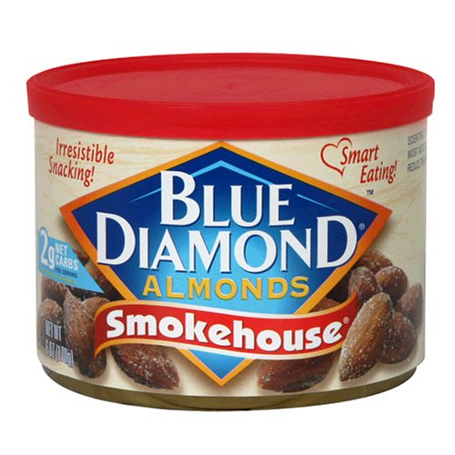 Blue Diamond Almonds Original Smokehouse, 6-Ounce Tins (Pack of 12) by Blue Diamond Almonds